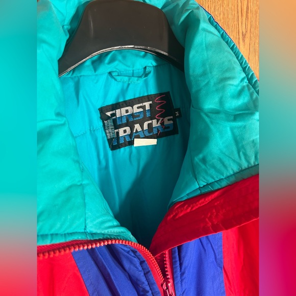 80s Pristine Condition Color Block Heavyweight Ski Coat - Picture 3 of 5